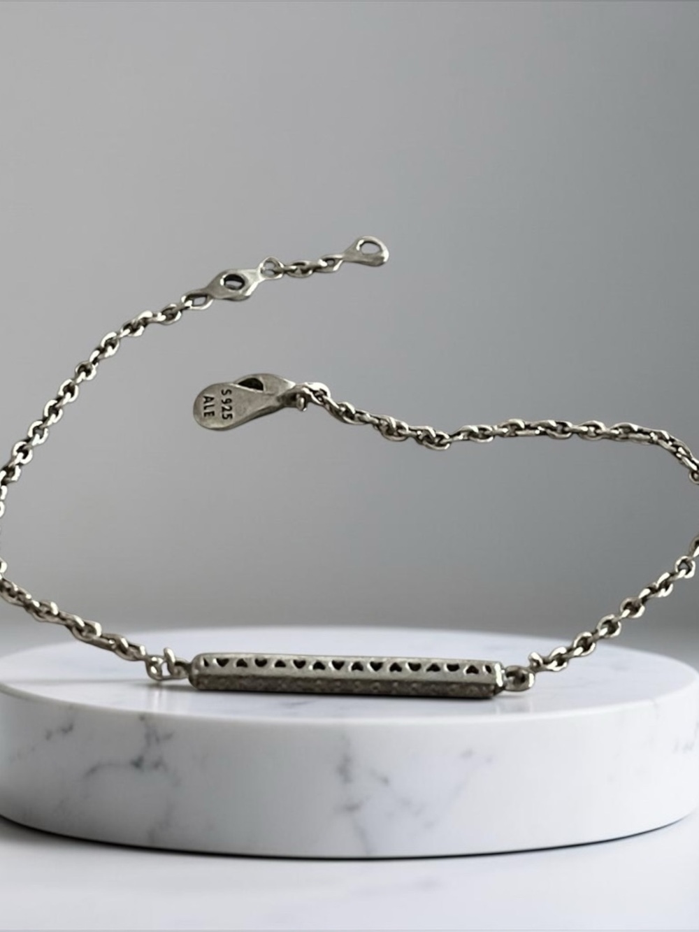 Pandora Sterling Silver Bar Chain Bracelets